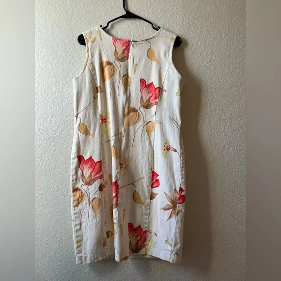 Floral Dress Job Career Y2K Vintage lily secretary fit shower minimalist classic - Picture 9 of 12